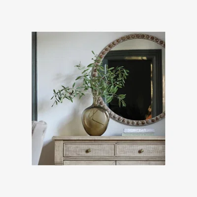 Knees Brookcrest Round Mirror - Natural