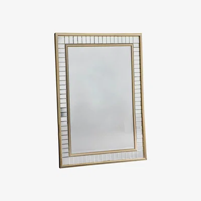 Knees Fynn Large Rectangle Wall Mirror - Gold