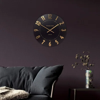 Knees Thomas Kent 50cm Mulberry Wall Clock - Onyx