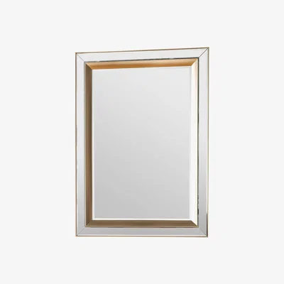 Knees Malling Large Rectangle Wall Mirror - Gold