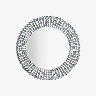 Knees Bako Medium Round Wall Mirror - Silver