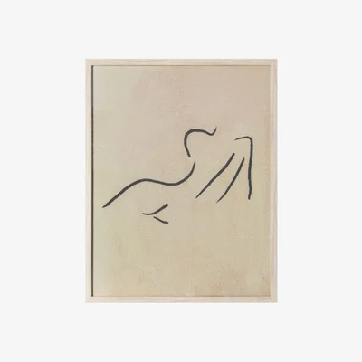 Knees Silhoutte 91cm x 71cm Line Drawing Framed Print