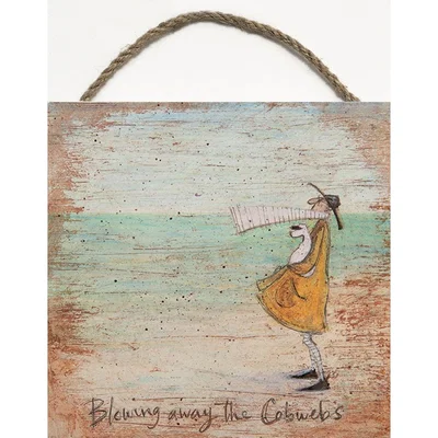 Knees Blowing Away The Cobwebs 20 x 20cm Block Wall Art