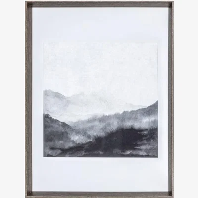 Knees Dark 83.6cm x 63.6cm Valley Abstract Print Framed Art