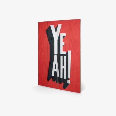 Knees Yeah 40 x 59cm Wooden Board Wall Art