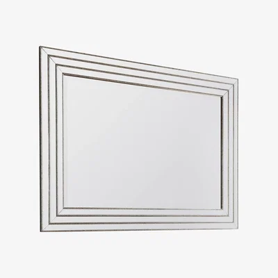 Knees Bourne Large Rectangle Wall Mirror - Silver