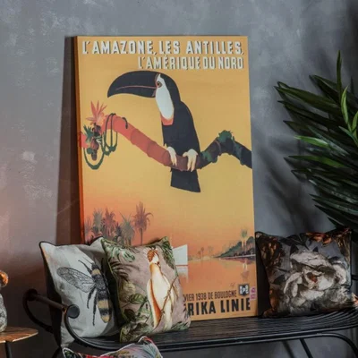 Knees Quirky 120cm x 80cm Toucan Unframed Canvas