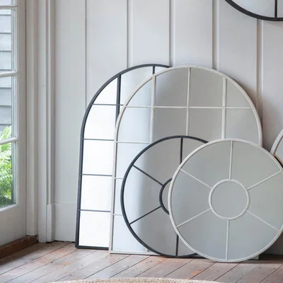 Knees Loddon Medium Arched Wall Mirror - Black
