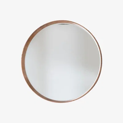 Knees Barnard Medium Round Wall Mirror - Light Wood