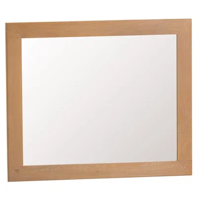 Knees Carrabba Large Square Wall Mirror - Medium Oak
