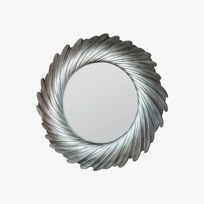 Knees Belper Medium Round Wall Mirror - Silver