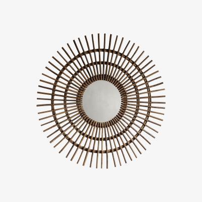 Knees Sharmaine Medium Starburst Wall Mirror - Rattan