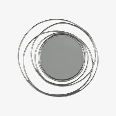 Knees Juliann Medium Round Wall Mirror - Silver