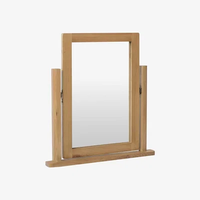 Knees Rara Medium Square Dressing Table Mirror - Rustic Oak 