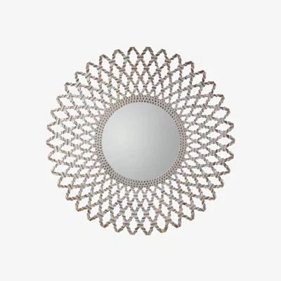 Knees Hayley Large Round Wall Mirror - Light Wood