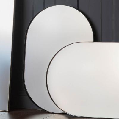 Knees Rye Medium Elipse Wall Mirror - Black