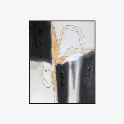 Knees Golden 100cm x 80cm Waters Abstract Framed Canvas