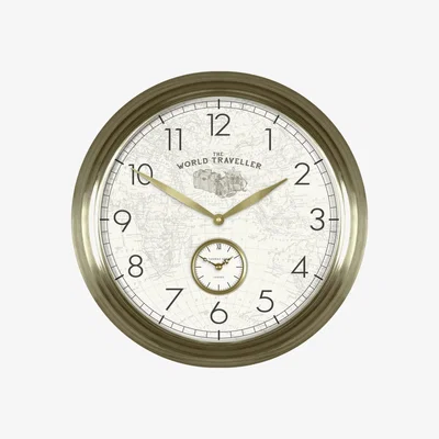 Knees Thomas Kent 48cm Greenwich Timekeeper Wall Clock - World Traveller