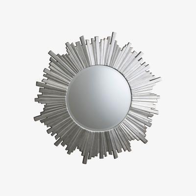 Knees Oundle Medium Round Wall Mirror - Silver