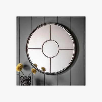 Knees Sonna Large Round Mirror - Grey