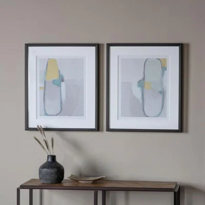Knees Nordic Abstract Framed Art Set of 2