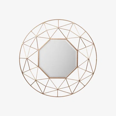 Knees Felicia Medium Round Wall Mirror - Gold