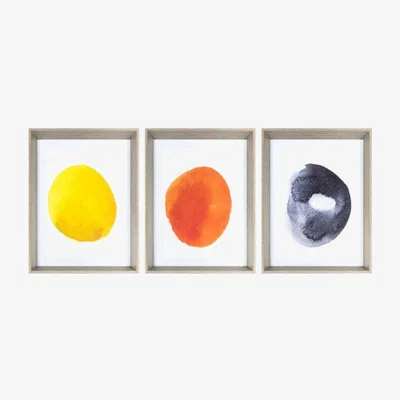 Knees Ink Wash Abstract Framed Art Set of 3