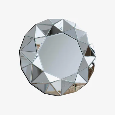 Knees Jurado Medium Round Wall Mirror - Silver