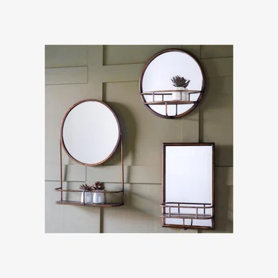 Knees Telford Round Mirror - Bronze