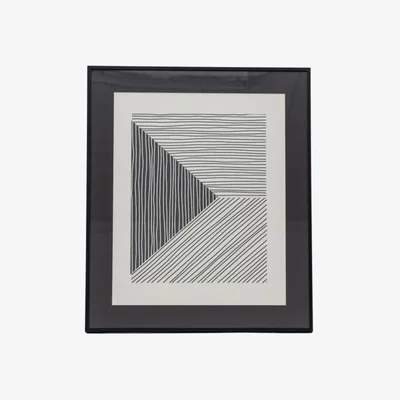 Knees Runway Line Drawing Framed Art Set of 2