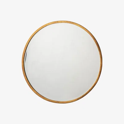 Knees Riley 60cm Medium Round Wall Mirror - Gold