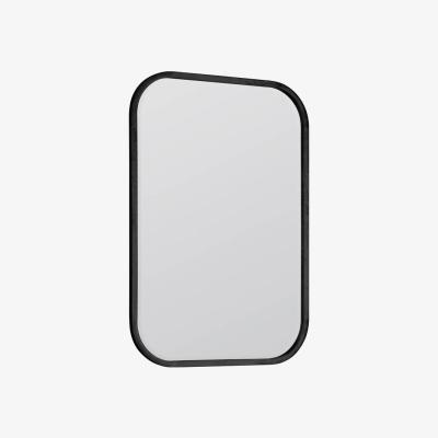 Knees Fern Medium Rounded Rectangle Wall Mirror - Black