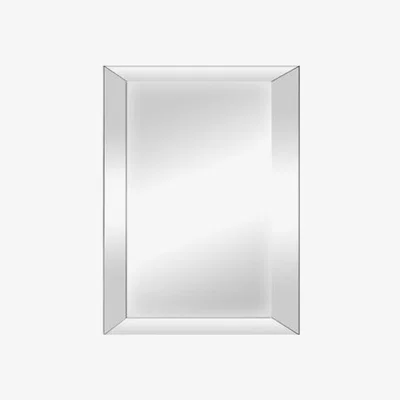 Knees Piatto Medium Rectangle Wall Mirror - Grey
