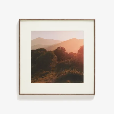 Kave Home Zavira picture with photograph of La Garrotxa landscape 58 x 58cm