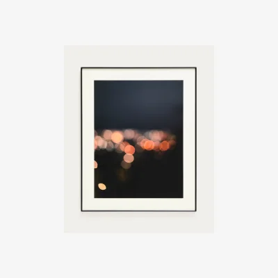 Kave Home Zavira picture with photograph of Barcelona lights 80 x 100cm