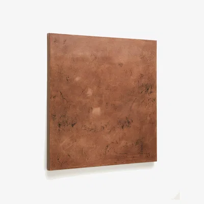 Kave Home Sabira abstract painting in worn copper 100 x 100 cm