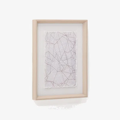 Kave Home Durkan white picture on recycled paper 30 x 40cm