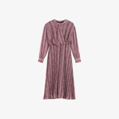 La Redoute Pleated Maxi Dress in Graphic Print