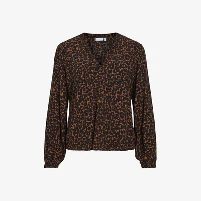 La Redoute Graphic Print Blouse with V-Neck