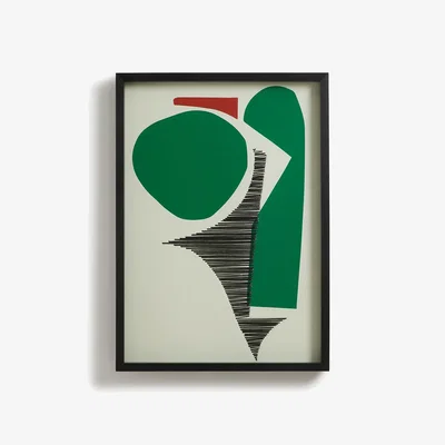 La Redoute Azio Multicolour Wall Art, Printed Paper with Hand Embroidery