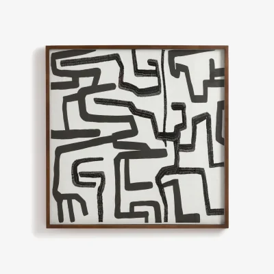 La Redoute Bazio Wall Art in Hand-Painted and Embroidered Rice Paper