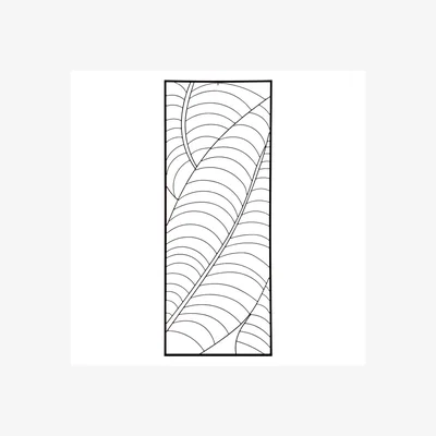 La Redoute Black Metal Leaf Design Wall Art