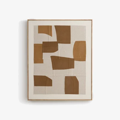 La Redoute Sepya Framed Canvas in Linen, L80 X H100cm