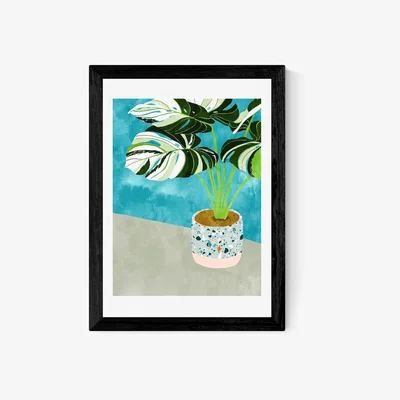 La Redoute A2 Framed Variegated Monstera Print
