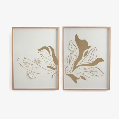La Redoute Set of 2 Ictus Framed Fish Artwork