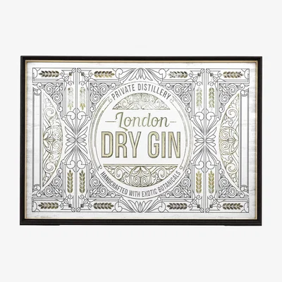 La Redoute 100cm London Dry Gin Mirrored Wall Art