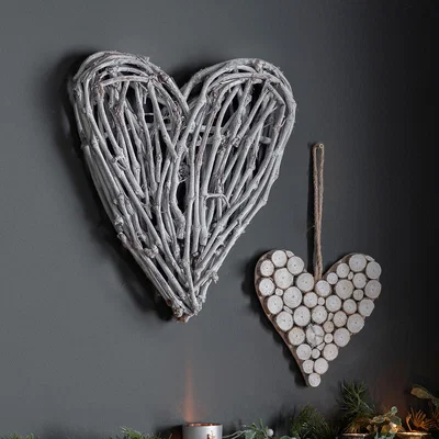 La Redoute 50cm Natural Rattan Heart