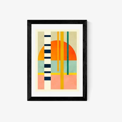 La Redoute A2 Framed Birches In Sun Print