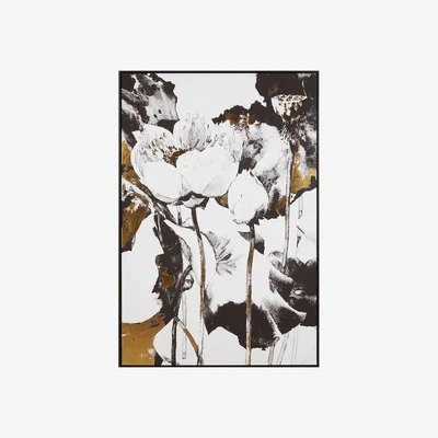 La Redoute Metallic Flower Framed Wall Art