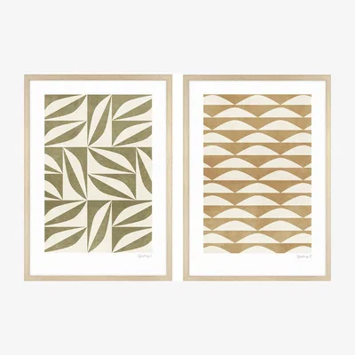 La Redoute Set of 2 70x50cm Harmony Framed Prints